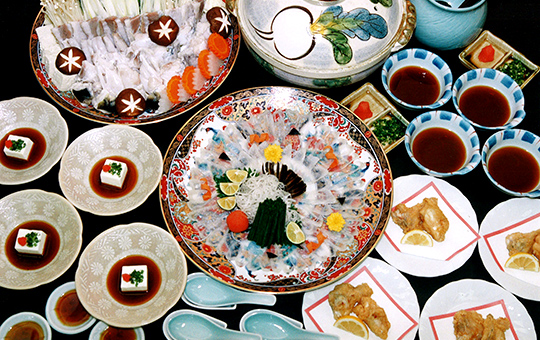 ふぐコースメニューの写真